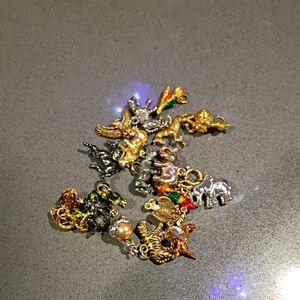 Small Pets Gold and Silver Animal Charms - Decorative Pet Accessories